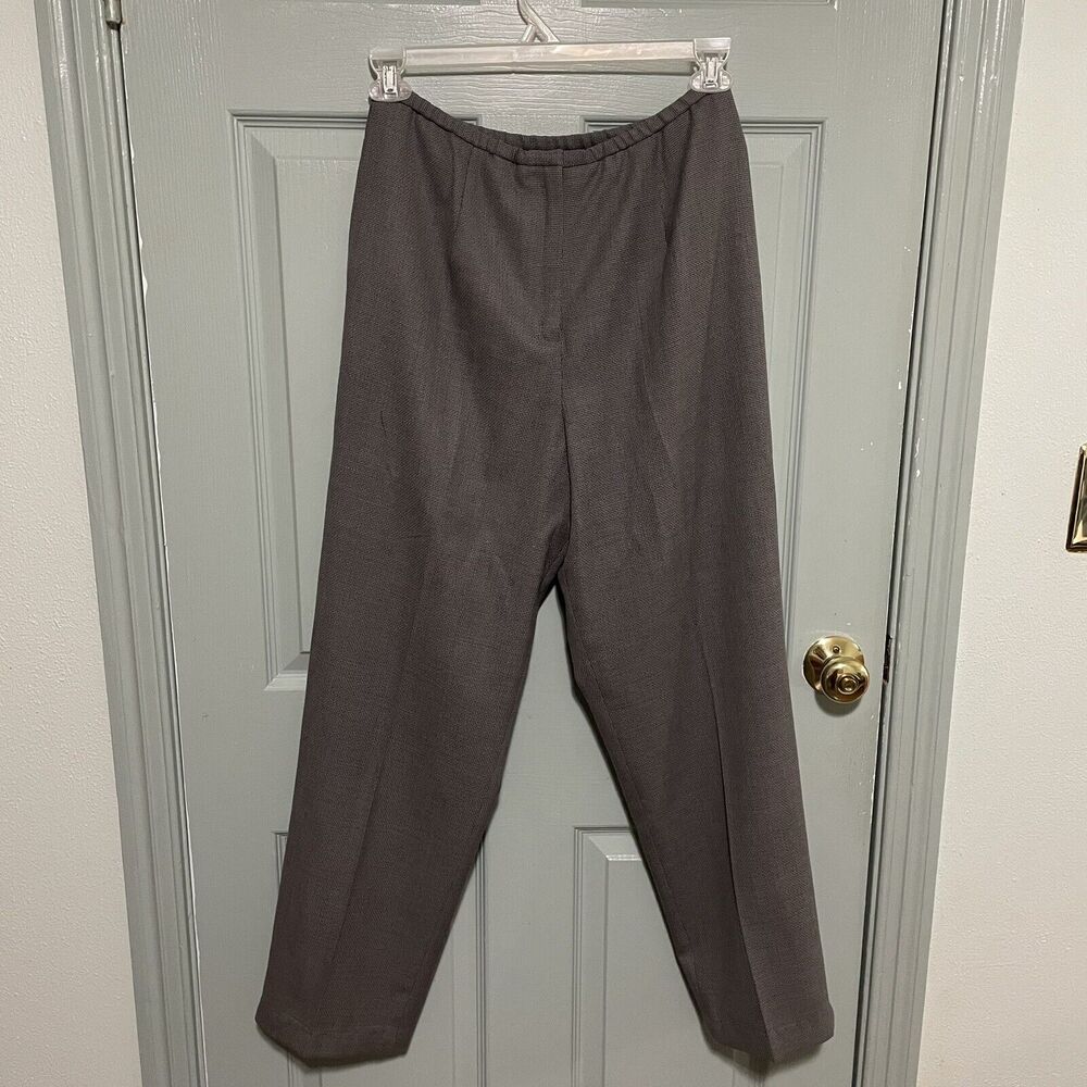 Pendleton Womens Virgin Wool Leg Pants 12 Gray Pleated High Rise Vintage 27x29
